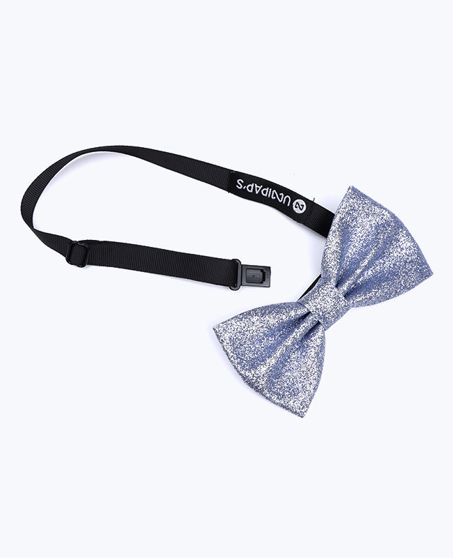 Vlinderdas Met Pailletten Zilver nr. 2 Heren in Polyester "Olive"