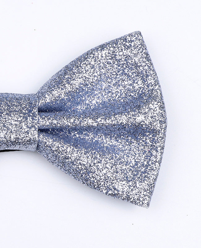 Vlinderdas Met Pailletten Zilver nr. 2 Heren in Polyester "Olive"