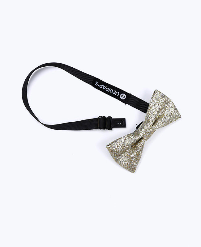 Vlinderdas Met Pailletten Zilver nr.3 Kinderen in Polyester "Olive"