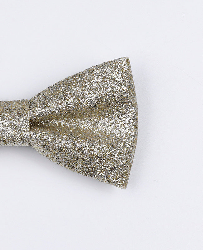 Vlinderdas Met Pailletten Zilver nr.3 Kinderen in Polyester "Olive"