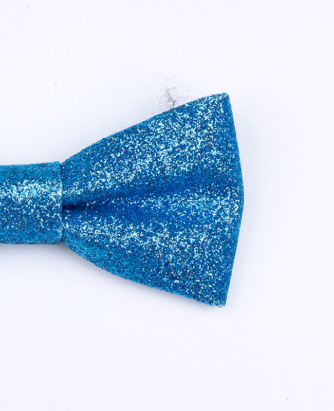 Vlinderdas Met Pailletten Blauw nr.2 Kinderen in Polyester "Olive"