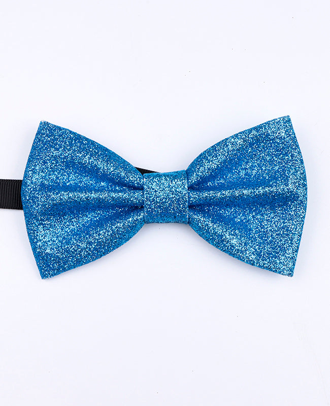 Vlinderdas Met Pailletten Blauw nr.2 Heren in Polyester "Olive"