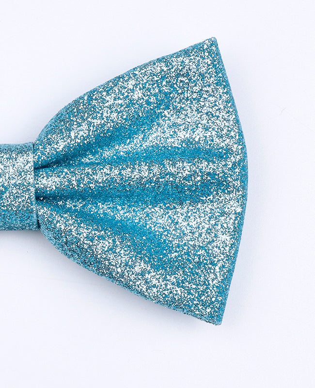 Vlinderdas Met Pailletten Blauw nr.3 Heren in Polyester "Olive"