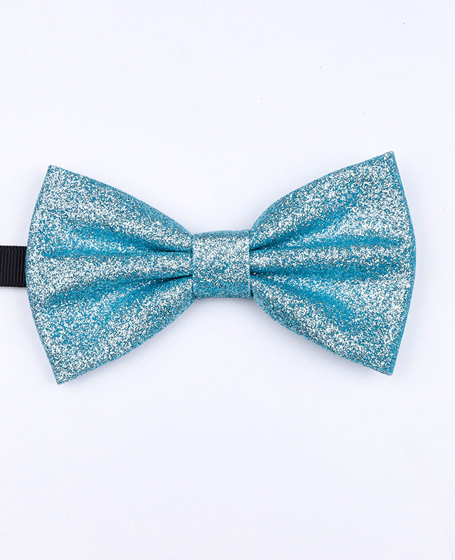 Vlinderdas Met Pailletten Blauw nr.3 Heren in Polyester "Olive"