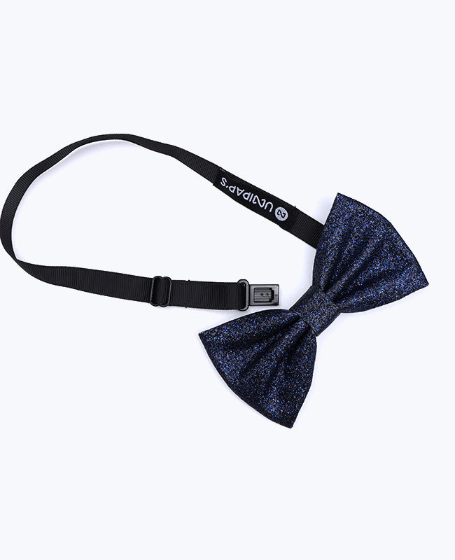 Vlinderdas Met Pailletten Blauw nr.4 Heren in Polyester "Olive"