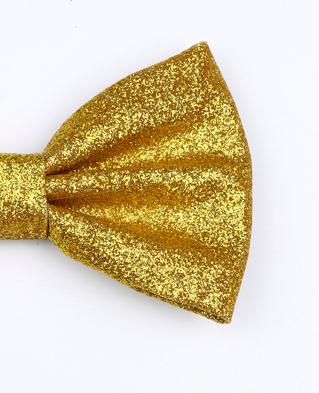 Vlinderdas Met Pailletten Goud nr.1 Heren in Polyester "Olive"