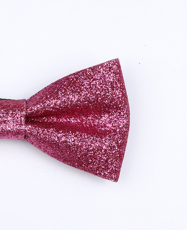 Vlinderdas Met Pailletten Roze nr.1 Kinderen in Polyester "Olive"