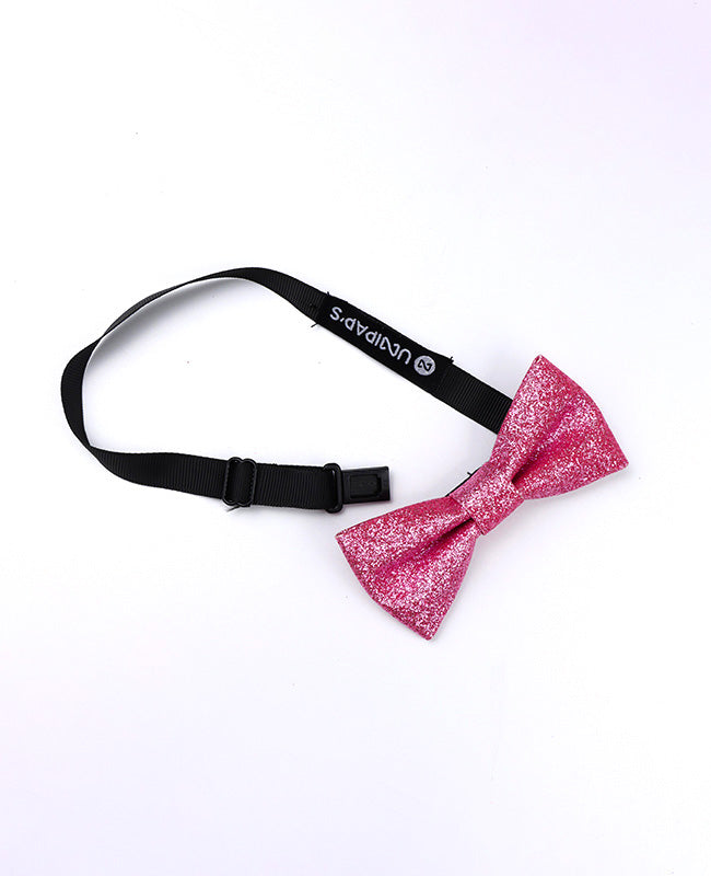 Vlinderdas Met Pailletten Roze nr.2 Kinderen in Polyester "Olive"