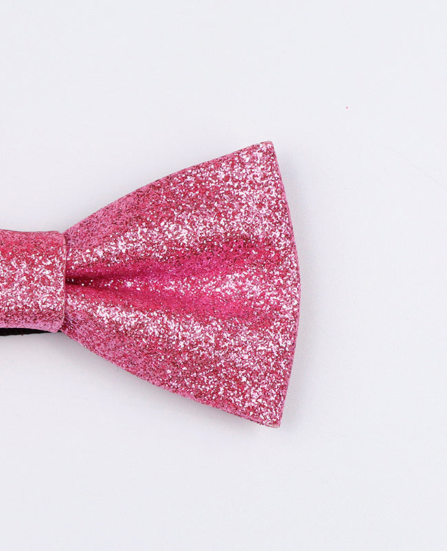 Vlinderdas Met Pailletten Roze nr.2 Kinderen in Polyester "Olive"