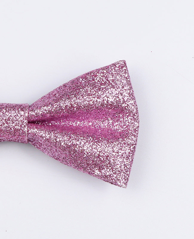 Vlinderdas Met Pailletten Roze nr.3 Kinderen in Polyester "Olive"
