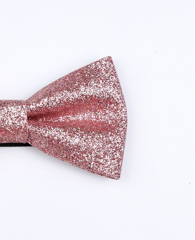 Glitter Strikje Roze nr. 4 Kind van Polyester «Olive»