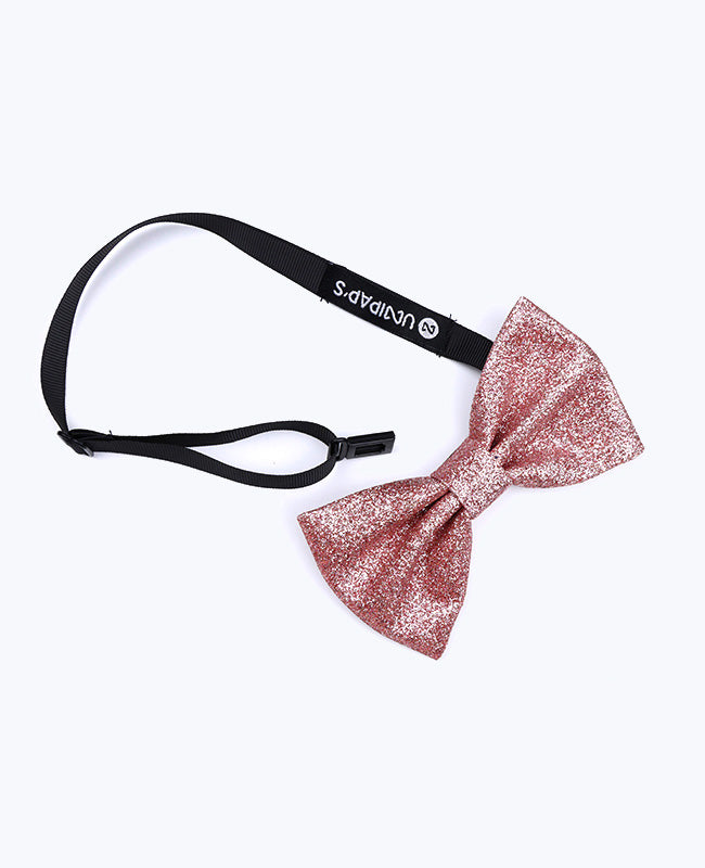 Vlinderdas Met Pailletten Roze nr.4 Heren in Polyester "Olive"