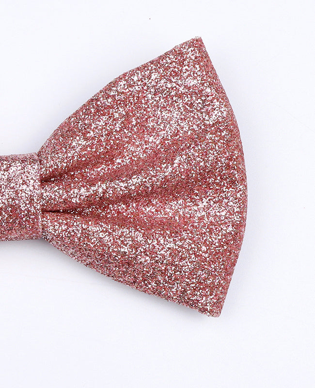 Vlinderdas Met Pailletten Roze nr.4 Heren in Polyester "Olive"