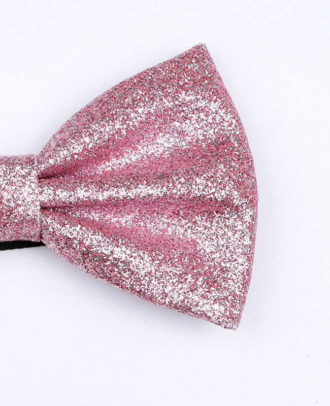 Vlinderdas Met Pailletten Roze nr.5 Heren in Polyester "Olive"