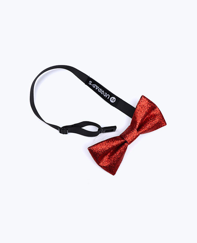 Vlinderdas Met Pailletten Rood nr. 2 Kinderen in Polyester "Olive"