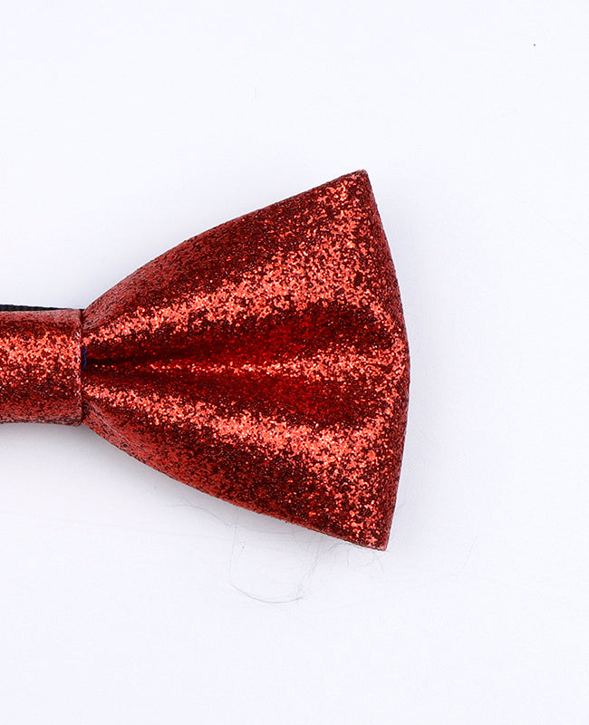 Vlinderdas Met Pailletten Rood nr. 2 Kinderen in Polyester "Olive"
