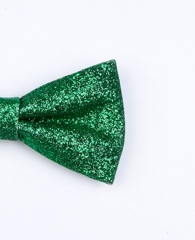 Vlinderdas Met Pailletten Groen nr.1 Kinderen in Polyester "Olive"