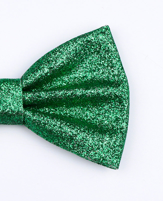 Vlinderdas Met Pailletten Groen nr.1 Heren in Polyester "Olive"