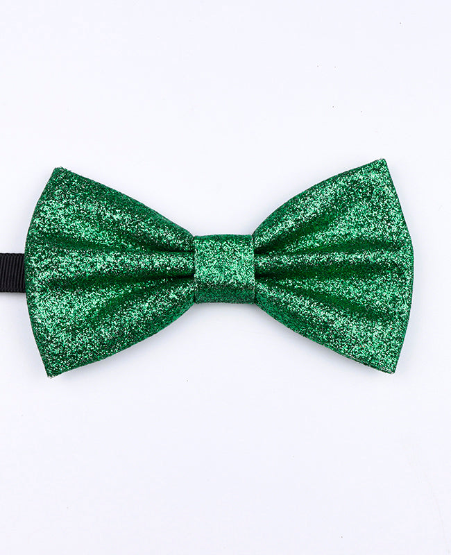 Vlinderdas Met Pailletten Groen nr.1 Heren in Polyester "Olive"