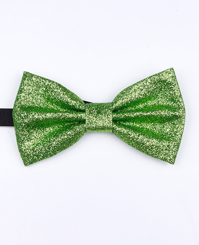 Vlinderdas Met Pailletten Groen nr.2 Heren in Polyester "Olive"