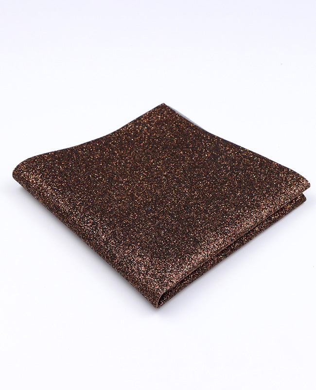 Pochet Met Pailletten Bruin in Polyester "Olive"