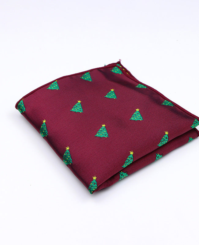 Kerst Pochet Rood nr.1 in Polyester "Christmas"