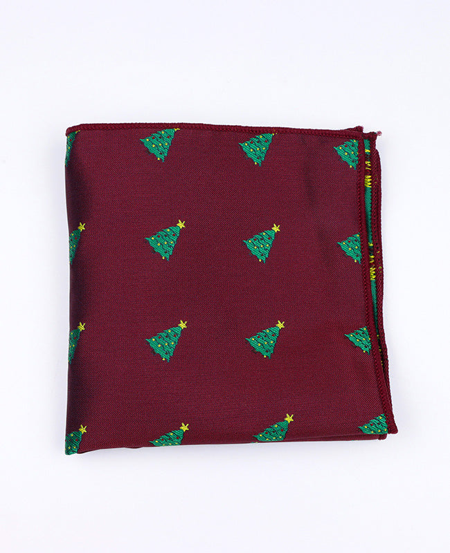 Kerst Pochet Rood nr.1 in Polyester "Christmas"