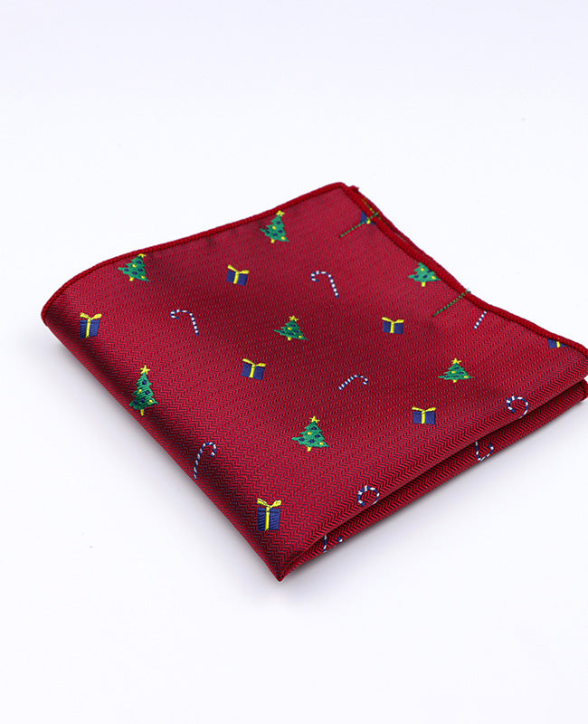 Kerst Pochet Rood nr.2 in Polyester "Christmas"