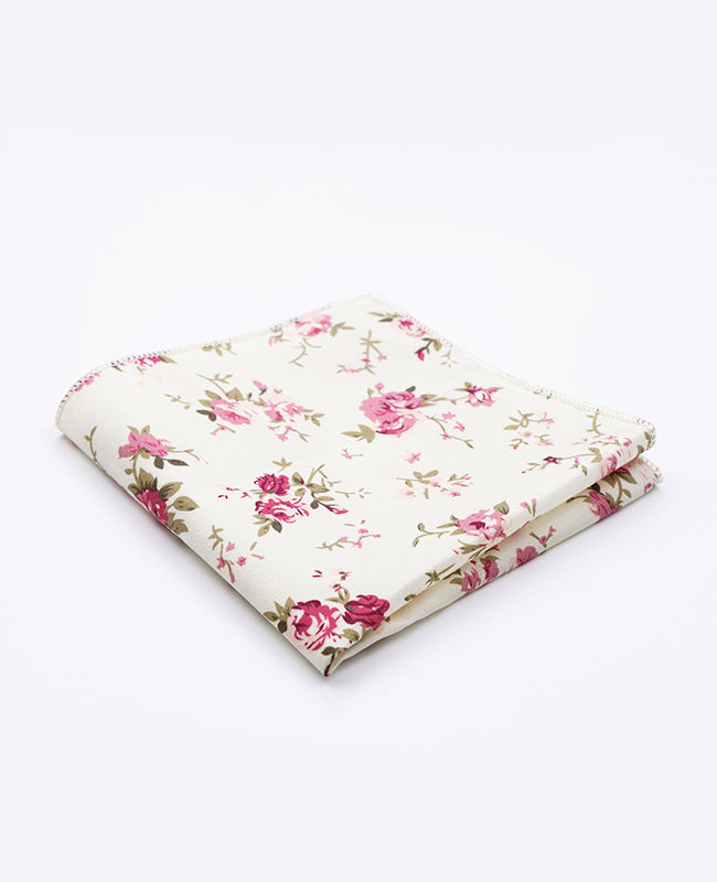 Pochette de Costume Liberty Blanc n°7 en Coton | Charles - Unipap's