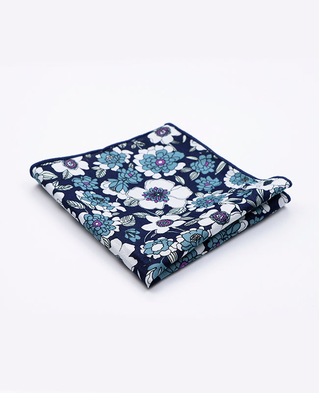 Pochet Liberty Blauw nr.8 in Katoen | Gaspard - Unipap's