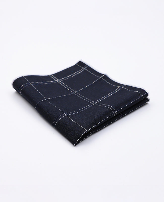 Pochet Tartan Zwart nr.1 in Katoen | Marcel - Unipap's