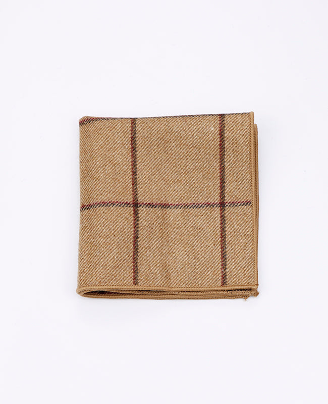 Pochet Tartan Bruin nr.1 in Wol | Nobert - Unipap's