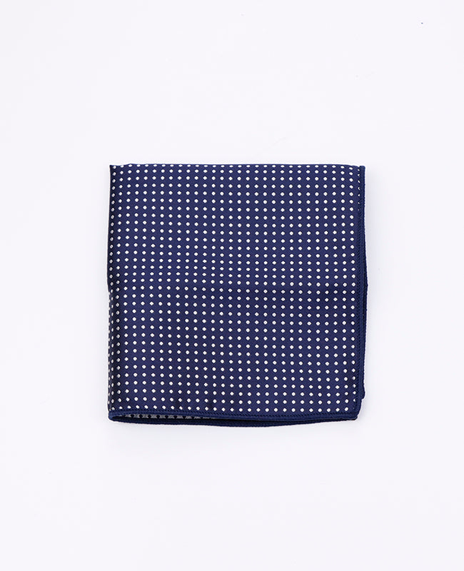 Pochet Blauw nr.1 Met Stippen in Polyester "Louis"