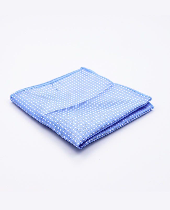 Pochet Blauw nr.2 Met Stippen in Polyester "Louis"