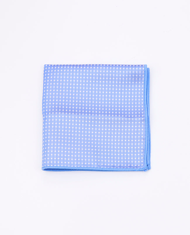 Pochet Blauw nr.2 Met Stippen in Polyester "Louis"
