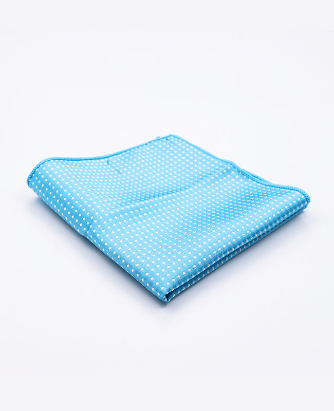 Pochet Blauw nr.4 Met Stippen in Polyester "Louis"