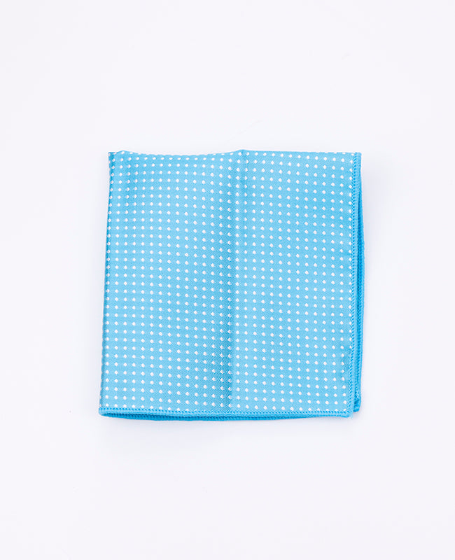 Pochet Blauw nr.4 Met Stippen in Polyester "Louis"