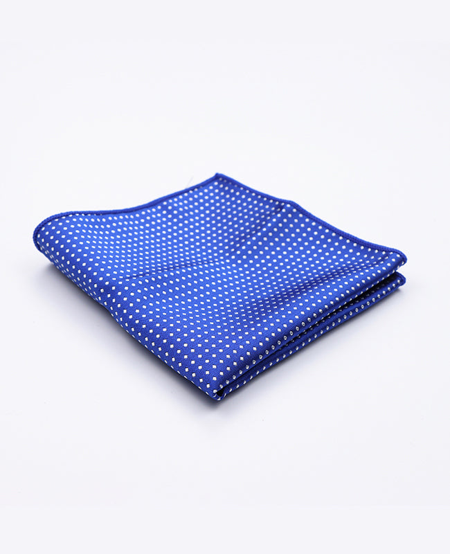 Pochet Blauw nr.5 Met Stippen in Polyester "Louis"