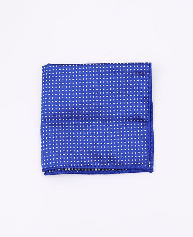 Pochet Blauw nr.5 Met Stippen in Polyester "Louis"