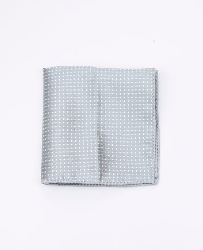 Pochet Grijs Met Stippen in Polyester "Louis"