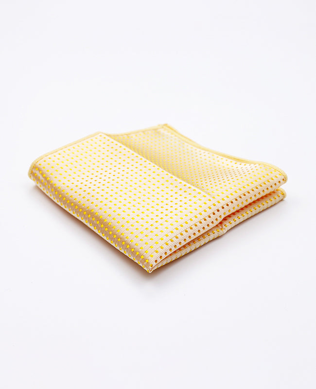 Pochet Geel nr.2 Met Stippen in Polyester "Louis"