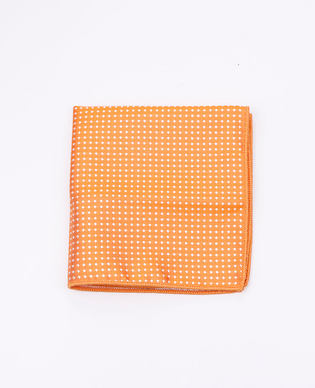 Pochet Oranje Met Stippen in Polyester "Louis"