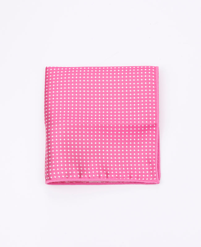 Pochet Roze nr.2 Met Stippen in Polyester "Louis"