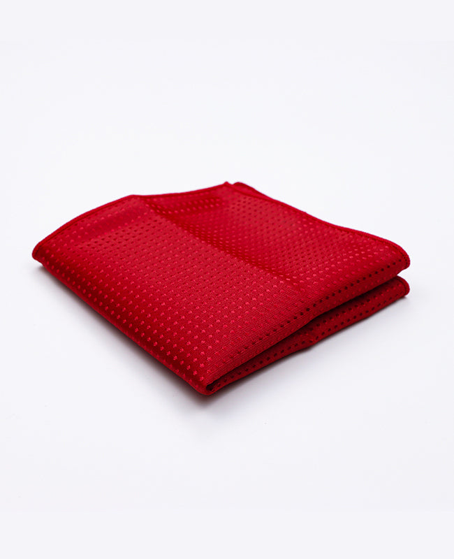 Pochet Rood nr.1 Met Stippen in Polyester "Louis"