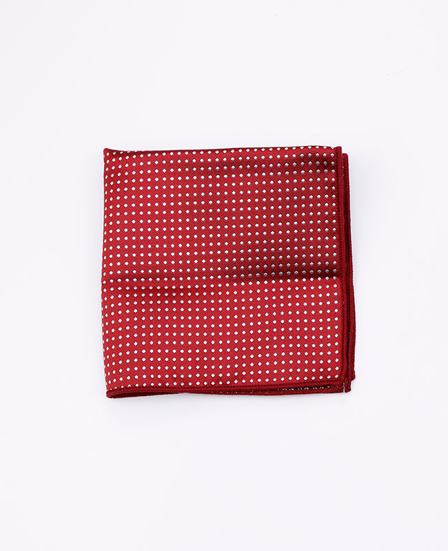 Pochet Rood nr.2 Met Stippen in Polyester "Louis"