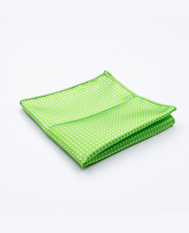Pochet Groen nr.1 Met Stippen in Polyester "Louis"