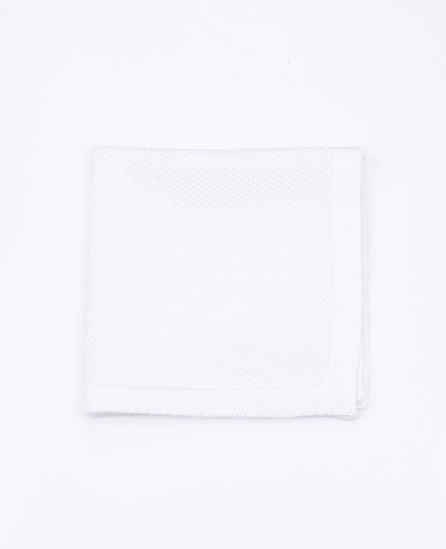 Pochet Wit in Tricot "Léon"