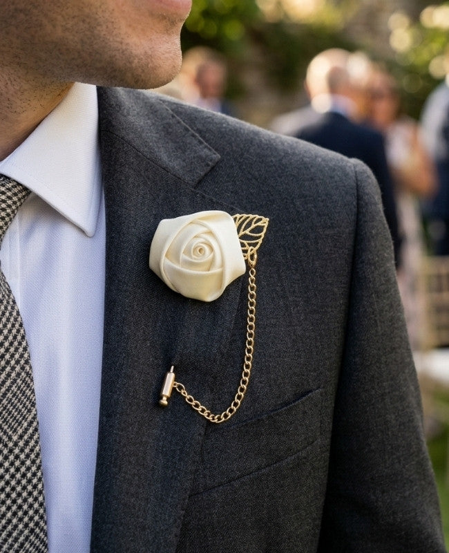 Knoopsgat bloem Beige Heren "Alfred"