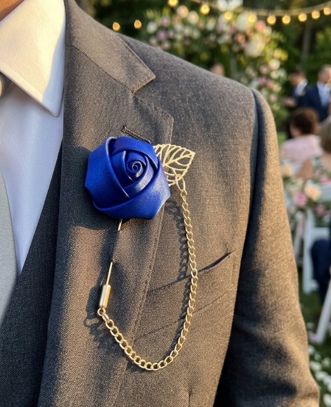 Knoopsgat bloem Blauw Heren "Alfred"