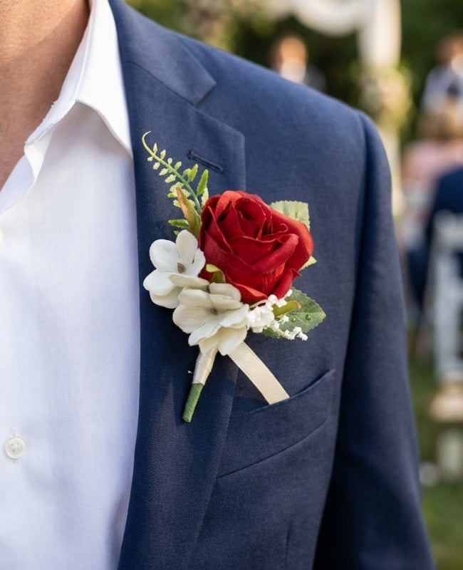 Knoopsgat bloem Rood Heren "Gabriel"